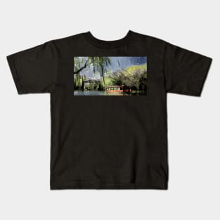 ship on the lake Kids T-Shirt